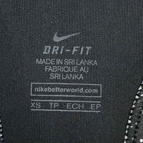 Nike Women's Size XS Victory Zig Dot Dri-Fit Sports Bra Black & White Dot Print - Picture 5 of 9